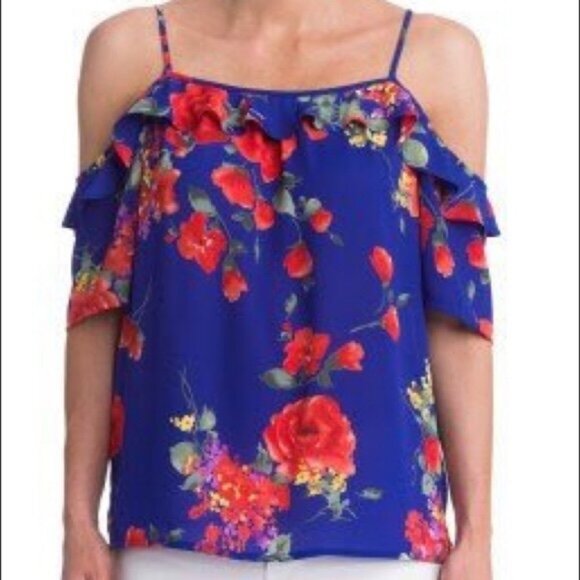 Skies Are Blue Tops - NWT women’s off the shoulder ruffle blouse size XS